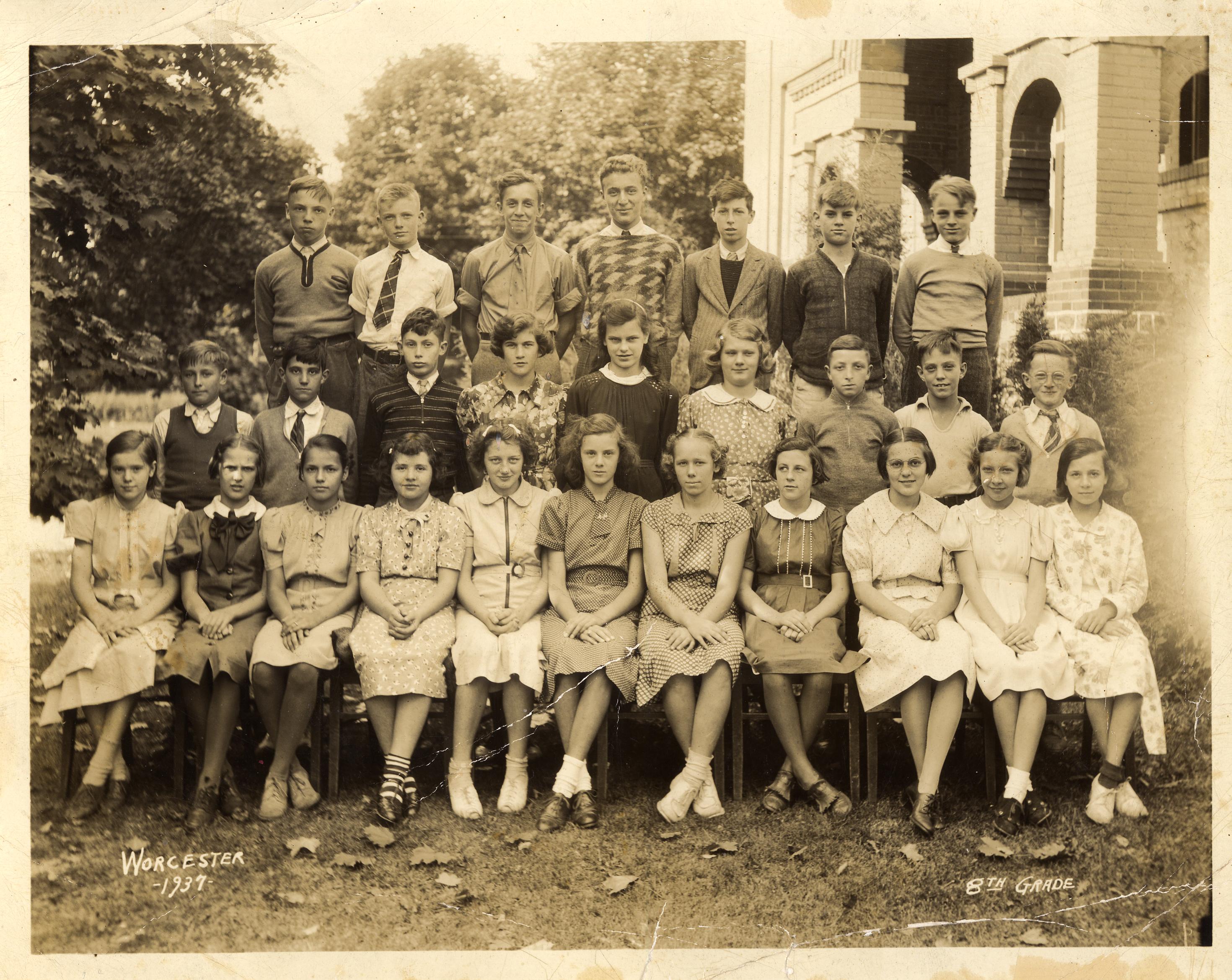 1937 Worcester School 8th Grade