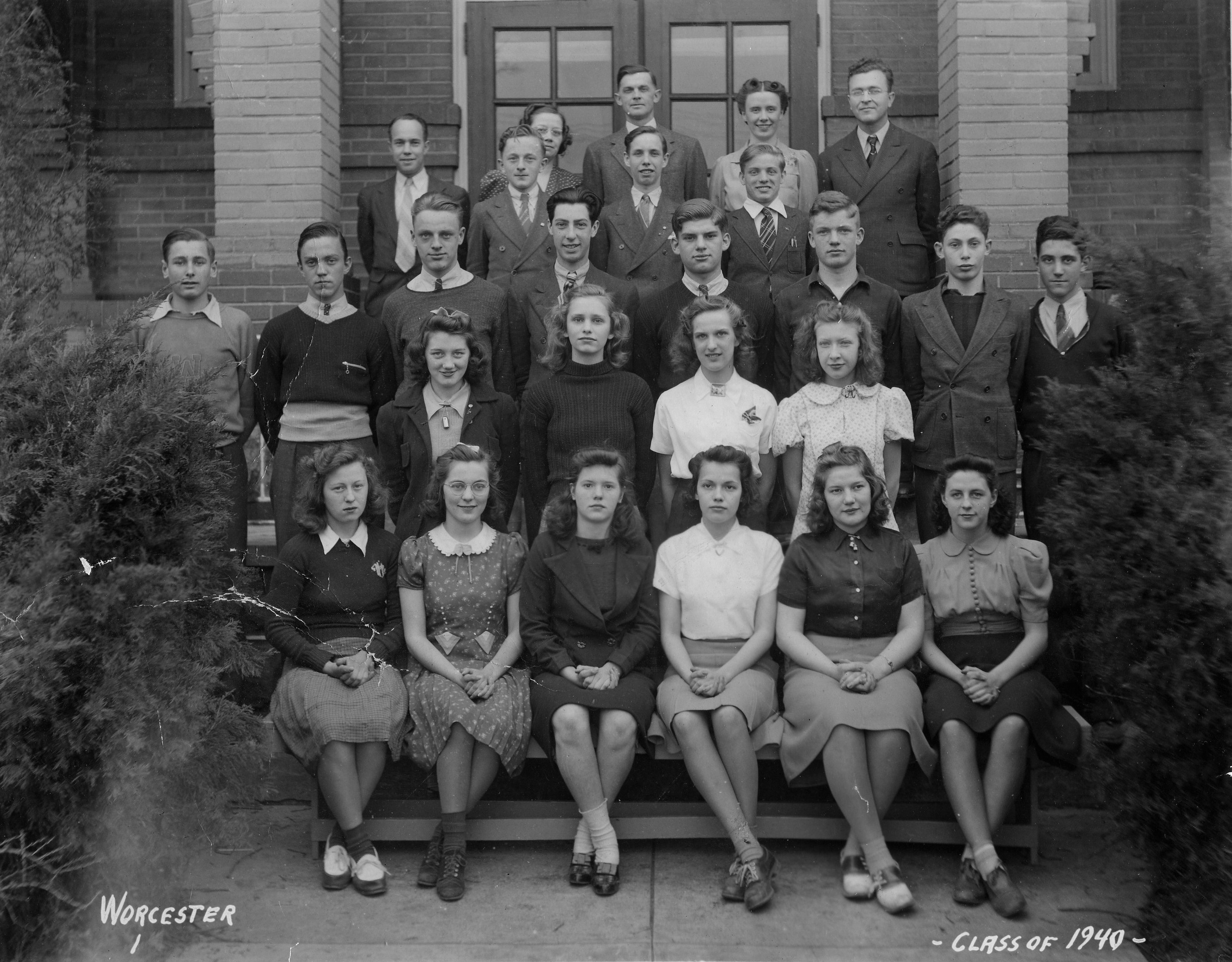 1940 1939 Worcester 10th Grade Class of 1940