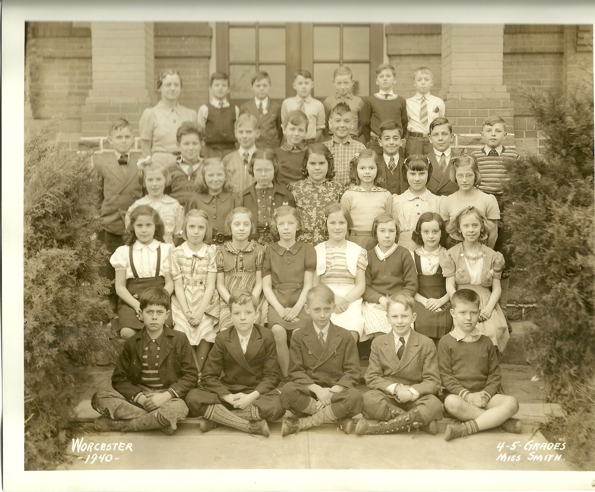 1940 1939 Worcester School 4th-5th Grades