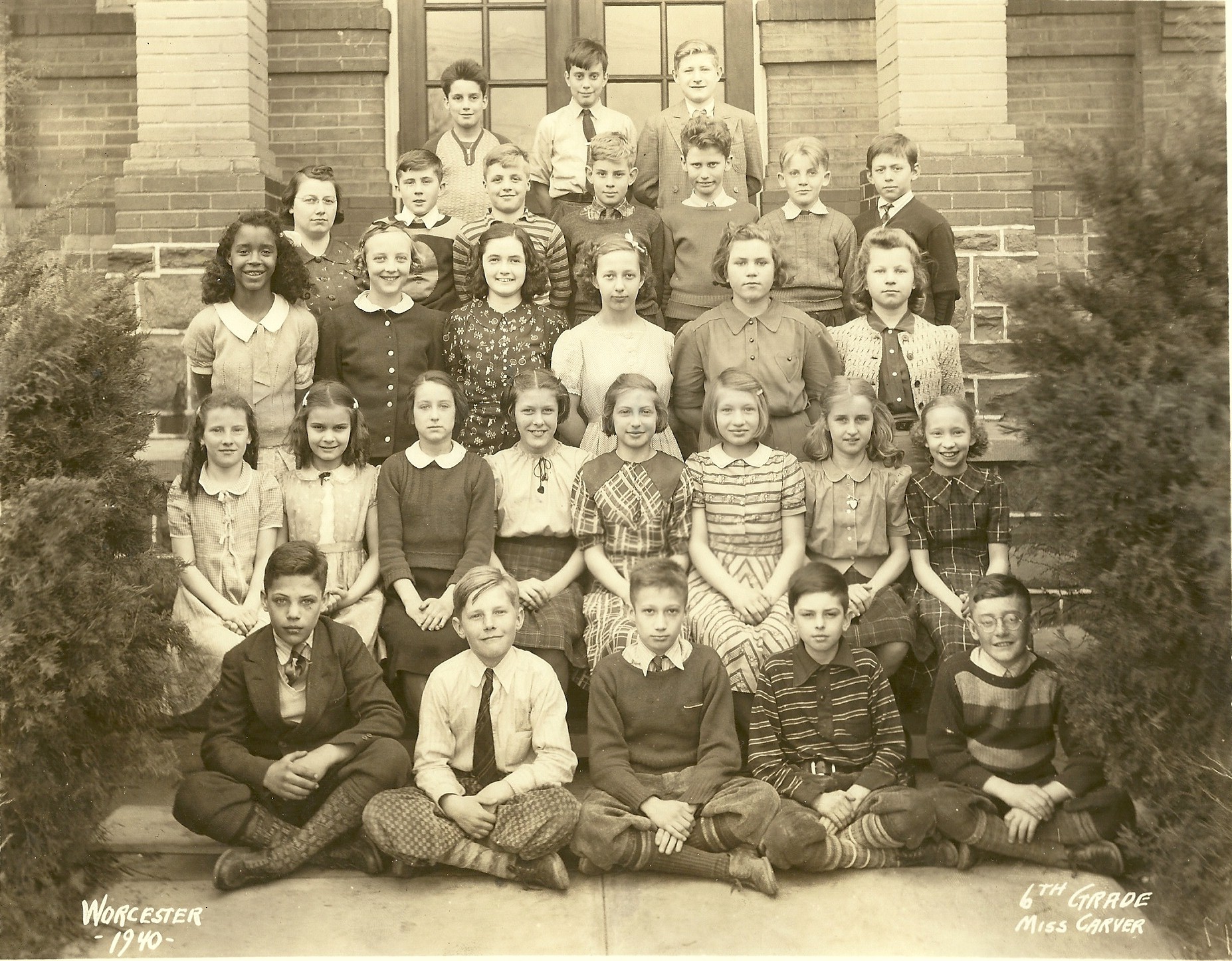 1940 1939 Worcester School 6th Grade