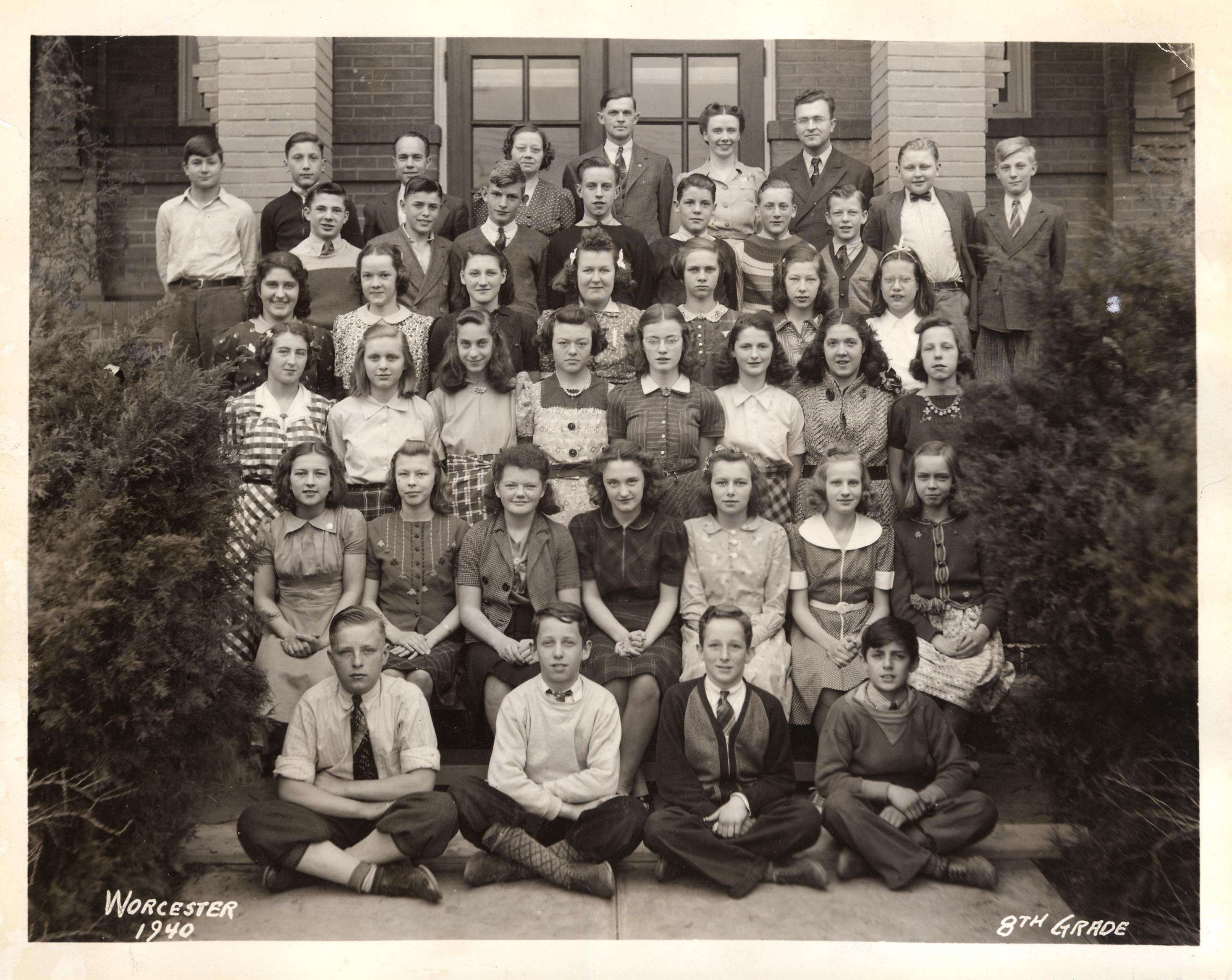 1940 1939 Worcester School 8th Grade