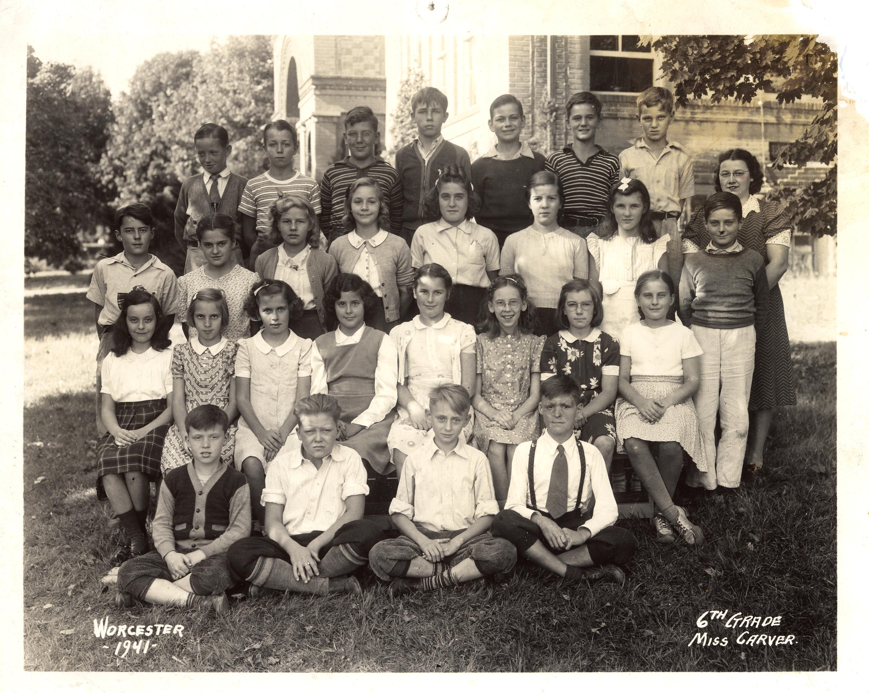 1941 Worcester School 6th Grade