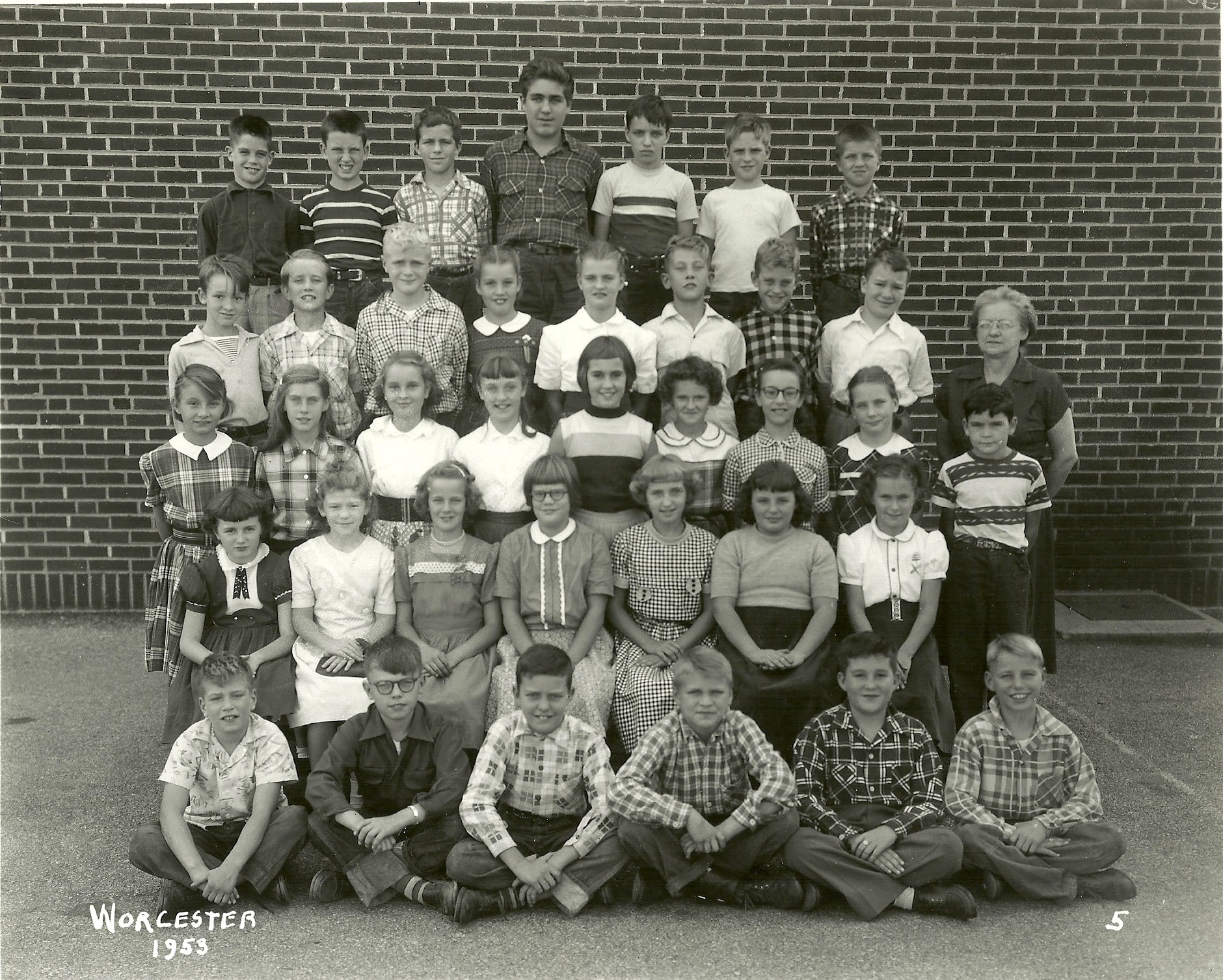 1953 Worcester School 5th Grade