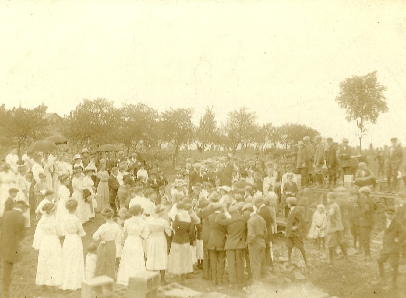 Laying of cornerstone Worcester High School 1912
