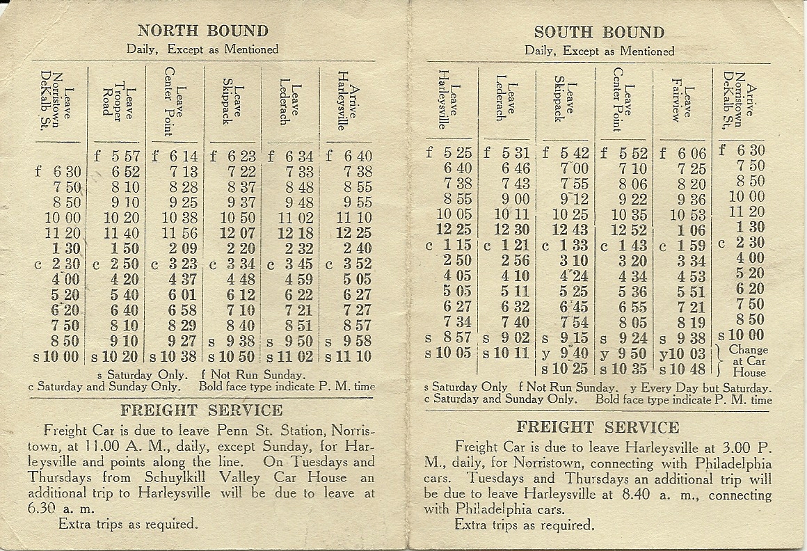 Trolley Schedule, 1912