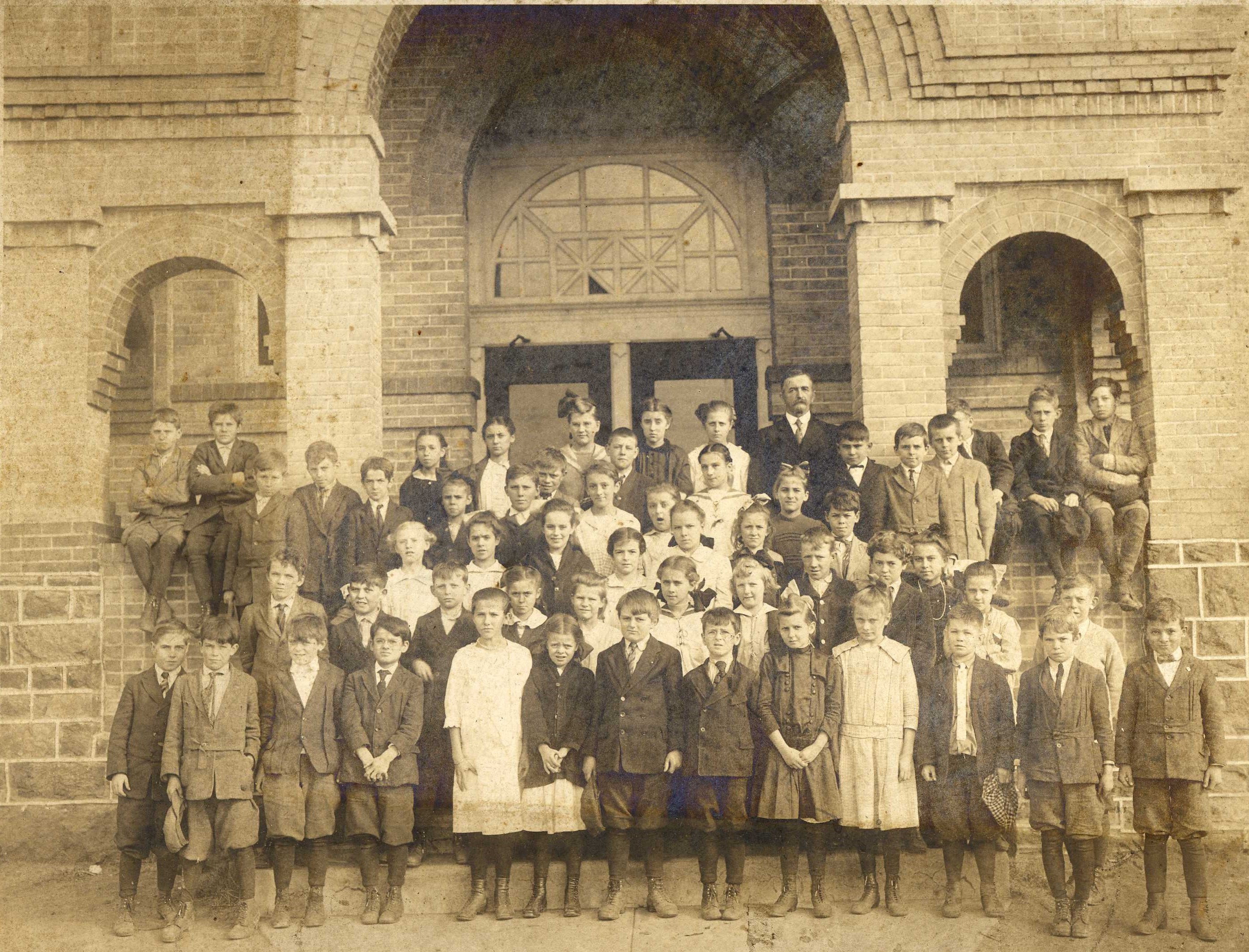 undated Worcester School - All students unidentified, Horace Anson teacher