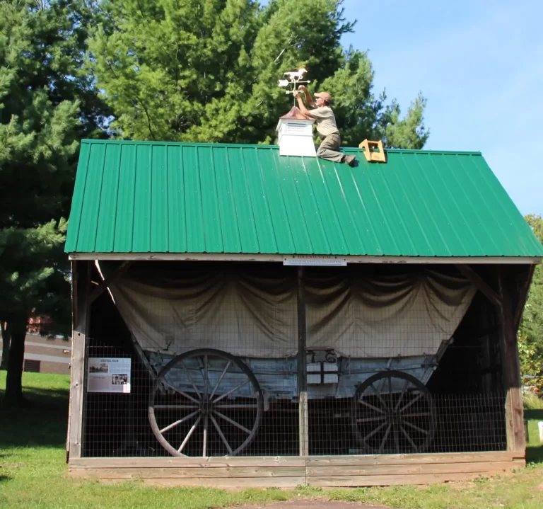 Covered Wagon Shed and New Cupola